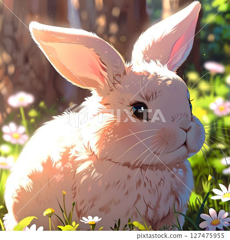 被春光包圍的兔子 127475955