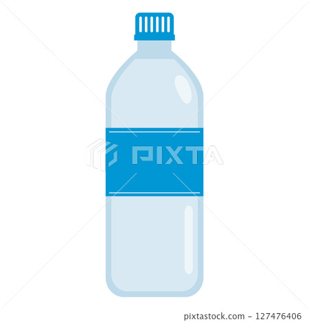 Simple illustration of a plastic bottle: water, sports drink, 1 bottle 127476406