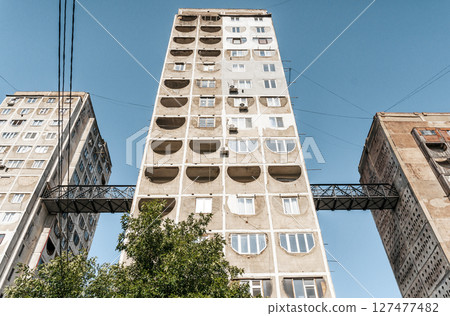Soviet Brutalist Bridge Buildings in Tbilisi Nutsubidze Plateau Soviet Brutalist Bridge Buildings in Tbilisi Nutsubidze Plateau 127477482