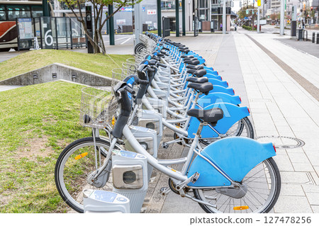 Shared bicycles are a convenient way to get around town Shared bicycles are a convenient way to get around town 127478256