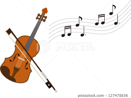 正在演奏的小提琴的簡單插圖素材 正在演奏的小提琴的簡單插圖素材 127478836