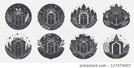 gift box presents ribbons bows, Valentine's Mother's Father's anniversary Day 127479007