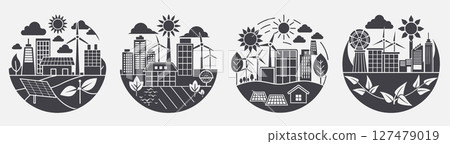 set green technology clean energy sustainable development, environmental emission environment set green technology clean energy sustainable development, environmental emission environment 127479019