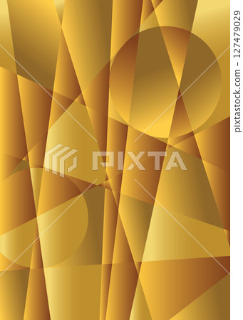Abstract golden geometric design with stripes and shapes in bronze and yellow tones Abstract golden geometric design with stripes and shapes in bronze and yellow tones 127479029