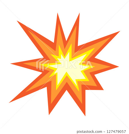 Explosion icon with fire 127479057