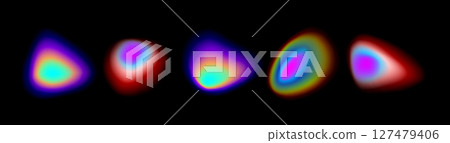 Vibrant gradient circle set with soft aura effects 127479406