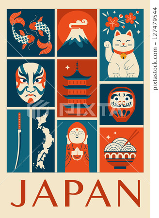 Japan Travel Poster Vintage City Print 127479544