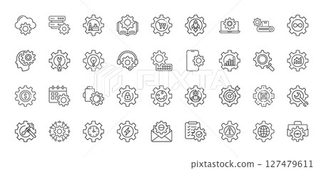 gears interlock symbols cloud computing server infrastructure manufacturing knowledge e-commerce innovation technology automation continuous processes 127479611
