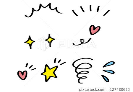 Hand-drawn design in a felt-tip pen style Vector Hand-drawn design in a felt-tip pen style Vector 127480653