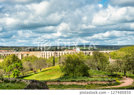 The Amoreira Aqueduct in the city of Elvas in Alentejo, Portugal. The Amoreira Aqueduct in the city of Elvas in Alentejo, Portugal. 127480850