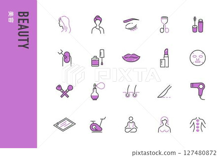 20 個美容線條畫圖示集 127480872