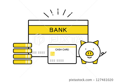 Illustration of a bank deposit Illustration of a bank deposit 127481020