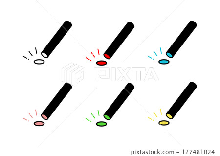 一組各種顏色的郵票圖標 127481024