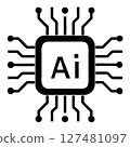 Modern design icon representing artificial intelligence technology symbol 127481097