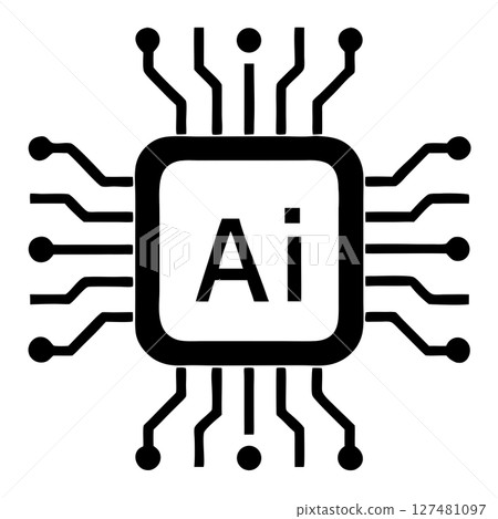 Modern design icon representing artificial intelligence technology symbol 127481097