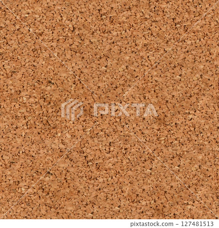 Cork background. Brown yellow color textured cork board background. Natural cork texture. Seamless texture. 127481513