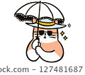 Cat holding a parasol 127481687