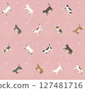 Seamless pattern of short-haired cats 127481716