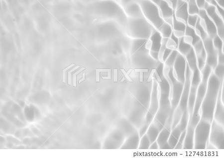Abstract white transparent water shadow surface texture natural ripple background 127481831