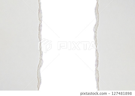 White ripped paper torn edges strips isolated on white background 127481898