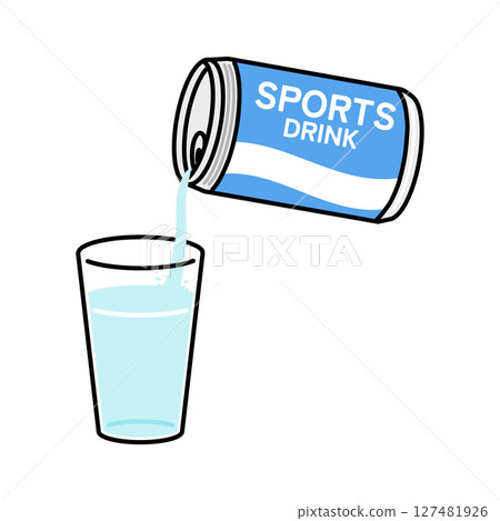 玻璃杯中的運動飲料 127481926