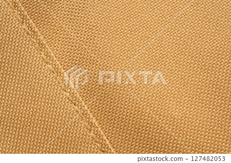Brown linen canvas fabric texture background 127482053
