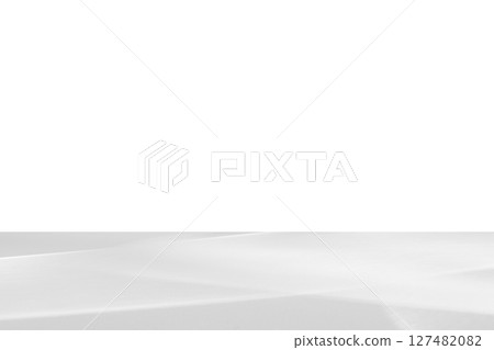 Empty white table top with shadow isolated on white background for montage product display 127482082