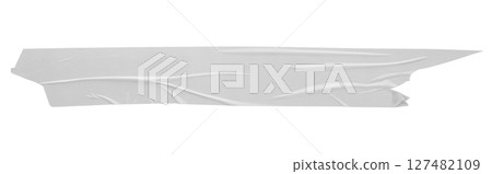 White adhesive plastic tape isolated on white background White adhesive plastic tape isolated on white background 127482109
