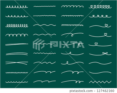 手寫線條向量插圖集。手繪、裝飾、塗鴉 手寫線條向量插圖集。手繪、裝飾、塗鴉 127482160