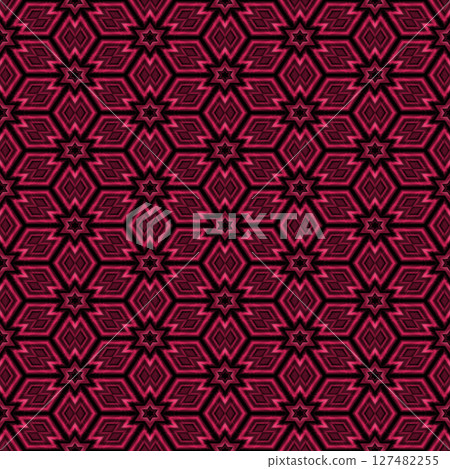 Seamless texture of fabric flower ornament 127482255