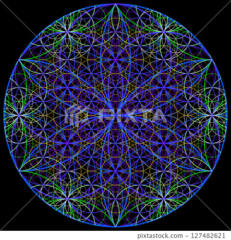 Abstract kaleidoscope background. Beautiful kaleidoscope seamless pattern. Abstract kaleidoscope background. Beautiful kaleidoscope seamless pattern. 127482621