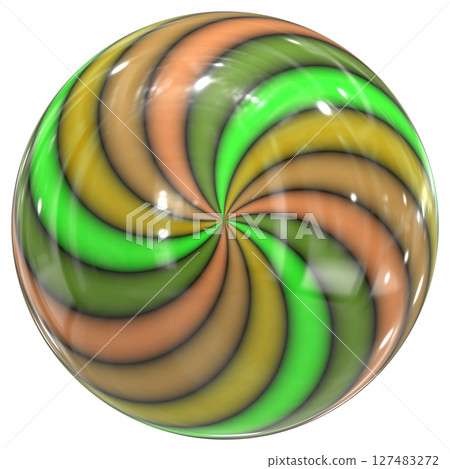 Shiny colorful glass sphere isolated on white background. Shiny colorful glass sphere isolated on white background. 127483272