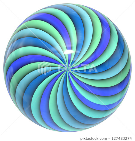 Shiny colorful glass sphere isolated on white background. Shiny colorful glass sphere isolated on white background. 127483274