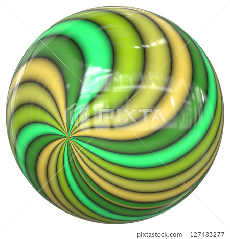 Shiny colorful glass sphere isolated on white background. Shiny colorful glass sphere isolated on white background. 127483277