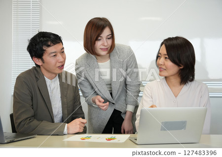 Male and female meetings Male and female meetings 127483396