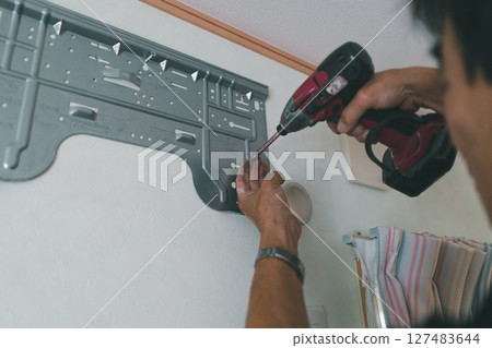 Air conditioner removal work 127483644