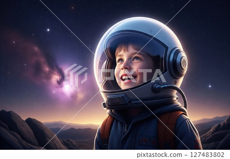 Young Explorer Dreams of Stars 127483802