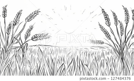 Mining workers back, yellow helmet, facing bulldozer in open-pit mine scene. 127484376