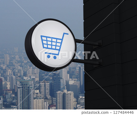 Business shopping online concept, 3D rendering 127484446
