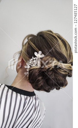 Festive and wedding hairstyles and styling. Light and dark hair Festive and wedding hairstyles and styling. Light and dark hair 127485127