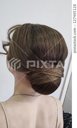 Festive and wedding hairstyles and styling. Light and dark hair Festive and wedding hairstyles and styling. Light and dark hair 127485128