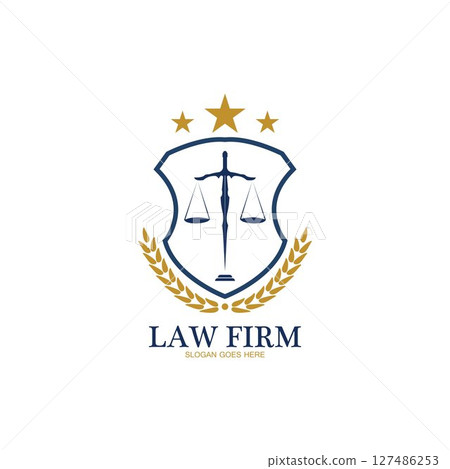 Law Firm logo and icon design template-vector Law Firm logo and icon design template-vector 127486253