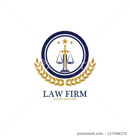 Law Firm logo and icon design template-vector Law Firm logo and icon design template-vector 127486278