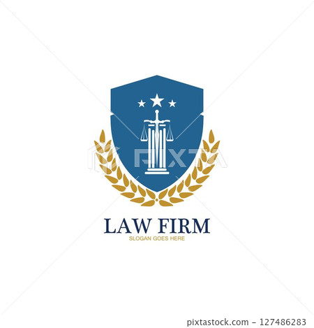 Law Firm logo and icon design template-vector Law Firm logo and icon design template-vector 127486283