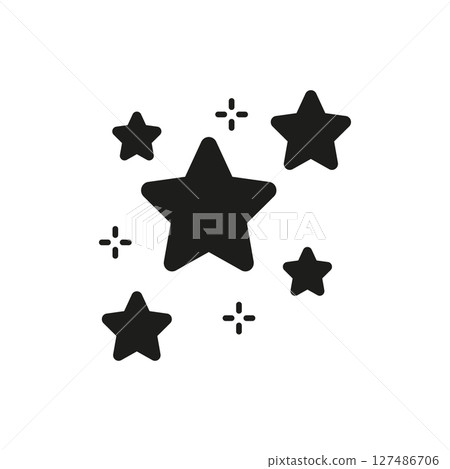 Stars And Sparkles Solid Icon. Celestial Illustration Representing Magic, Wonder, And Dreams Silhouette Symbol. Decorative And Mystical Themes. Isolated Vector Illustration Stars And Sparkles Solid Icon. Celestial Illustration Representing Magic, Wonder, And Dreams Silhouette Symbol. Decorative And Mystical Themes. Isolated Vector Illustration 127486706
