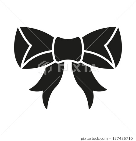 Bow Ribbon Solid Icon. Decorative Bowknot, Gift Wrapping, And Fashion Accessory Silhouette Symbol. Celebration And Style Element. Isolated Vector Illustration Bow Ribbon Solid Icon. Decorative Bowknot, Gift Wrapping, And Fashion Accessory Silhouette Symbol. Celebration And Style Element. Isolated Vector Illustration 127486710