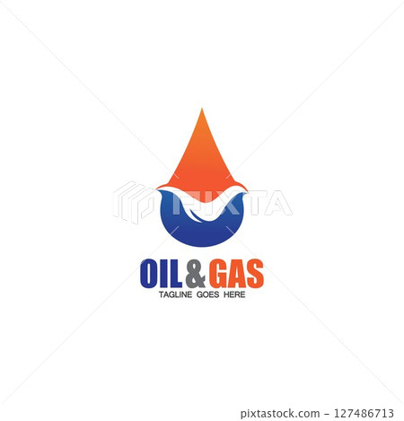 Oil and Gas logo design vector icon template 127486713