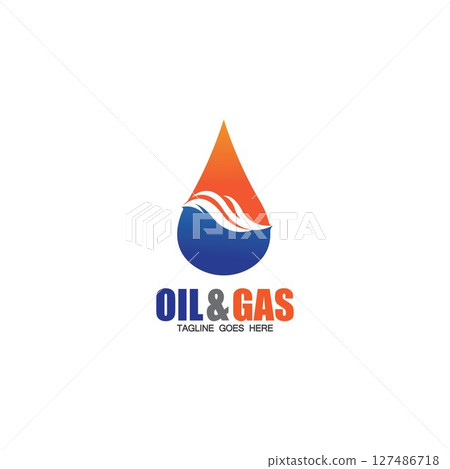 Oil and Gas logo design vector icon template 127486718
