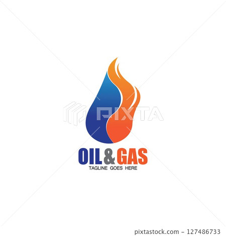 Oil and Gas logo design vector icon template Oil and Gas logo design vector icon template 127486733
