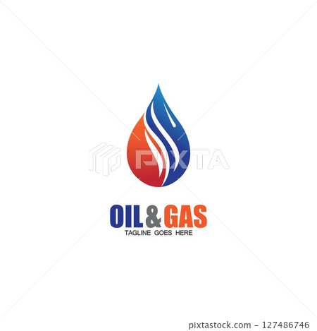 Oil and Gas logo design vector icon template 127486746